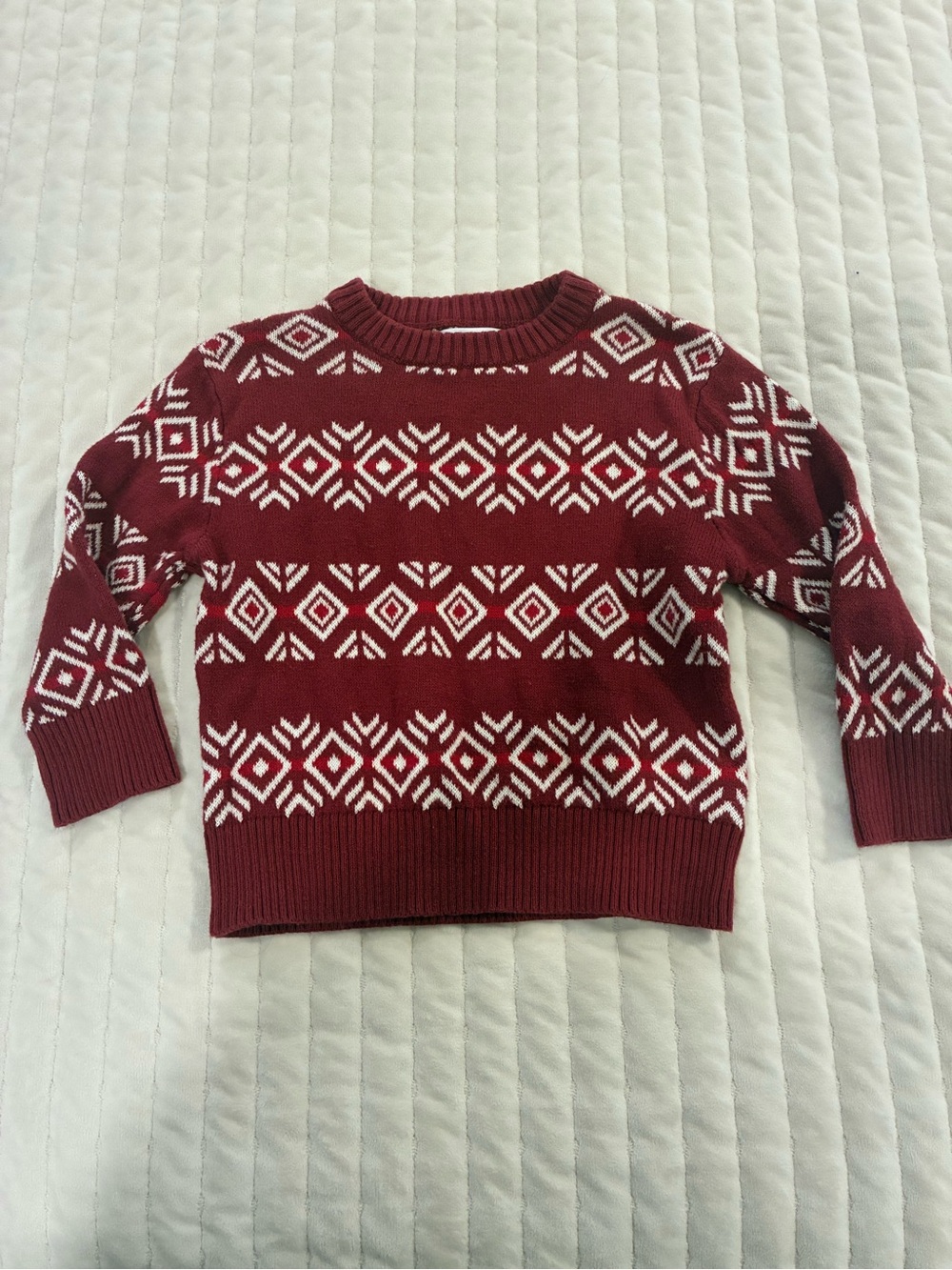 Cat & Jack Red and White sweater 12 month